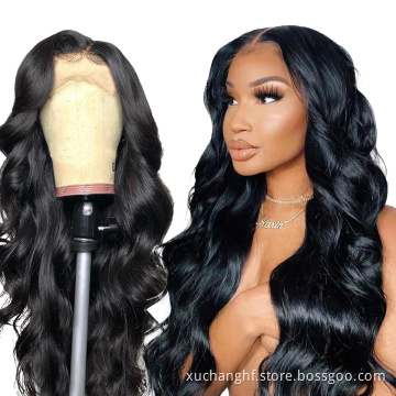 Wholesale Raw Indian Virgin Human Hair Loose Wave Hd Full Lace Front Wig Cheap Transparent Lace Frontal Wig For Black Women